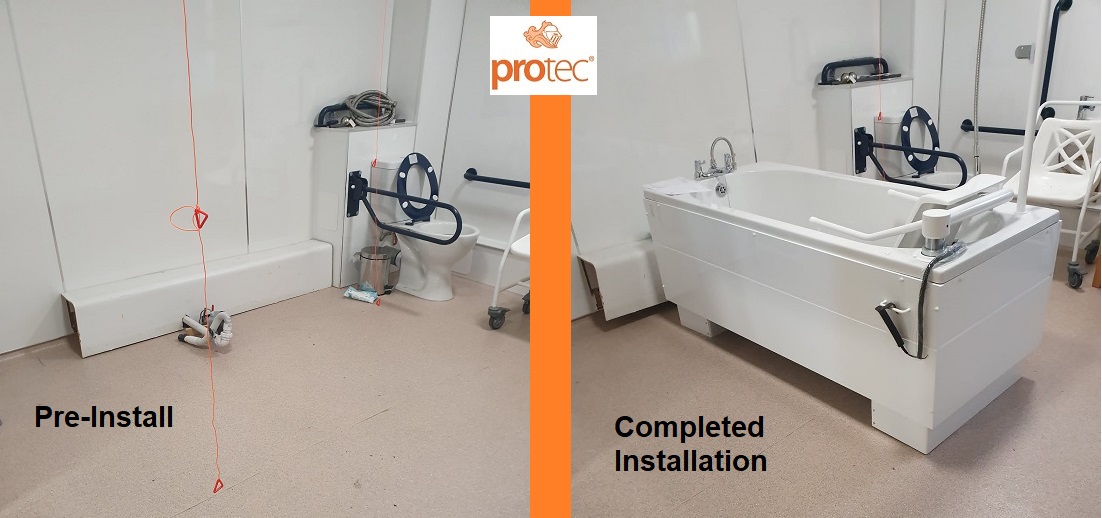 New Installation Duporth Hi Lo Assisted Bath & **New** Protec® baths
